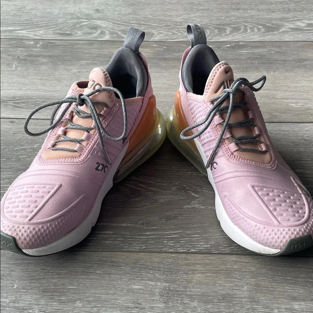 Nike Air Max 270 Women's Pink and Grey Sneakers - Picture 3 of 5